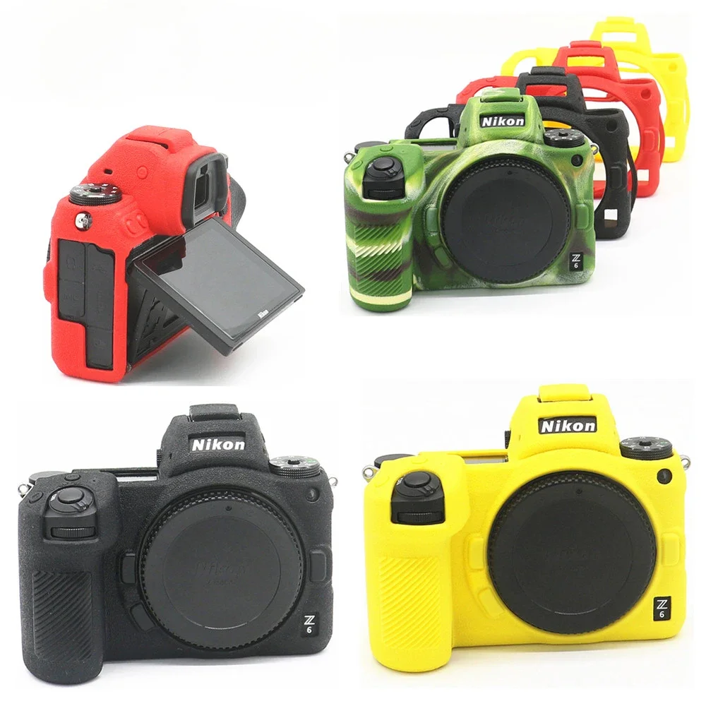 

Silicone Armor Skin Case Body Cover Anti-skid Texture Design Mirrorless Cameras For Nikon Z30 Z5 Z6 Z7 Z6II Z7II Camera Bag