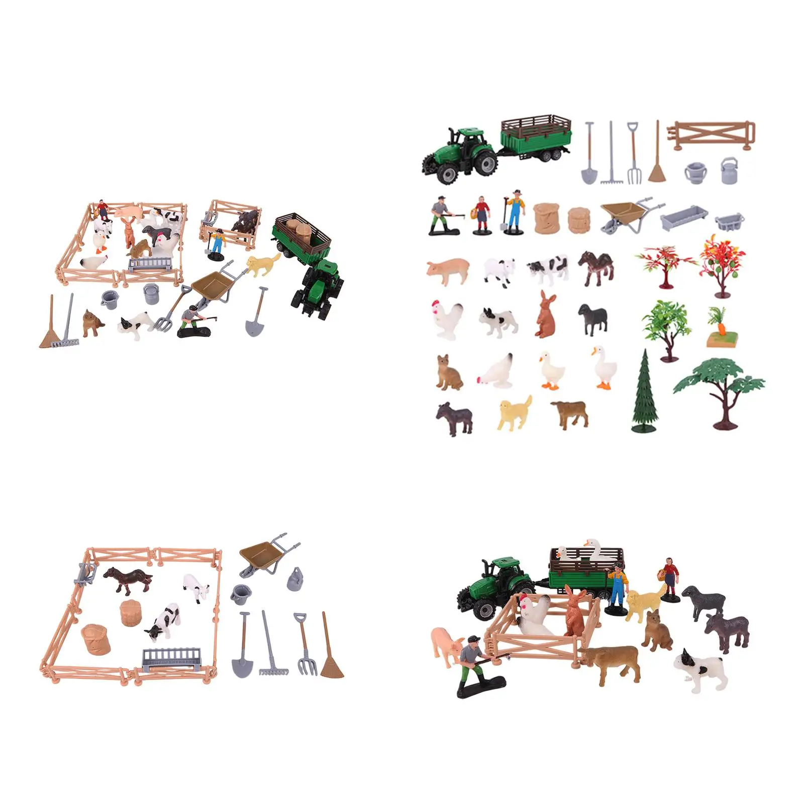 Boerderijdieren Figuren Speelgoedcollectie Realistische decoraties Gesimuleerde micro-landschapsmodelbeeldjes voor kinderen Volwassenen Kinderen