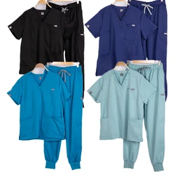 Uniforme de enfermera de manga corta Unisex Multicolor, ropa de trabajo para médico de Hospital, uniformes de cirugía bucal, conjuntos de médicos