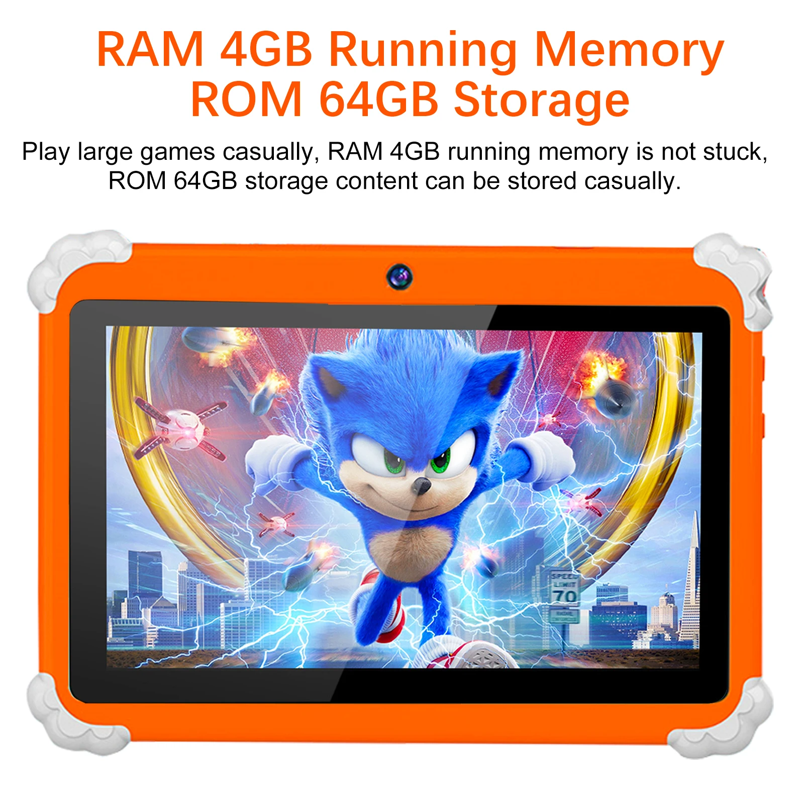 New 5G WiFi Android 14 Cartoon Pattern 7 Inch Quad Core 4GB RAM 64GB ROM Cheap And Simple Kids Learning machine Children's  Gift