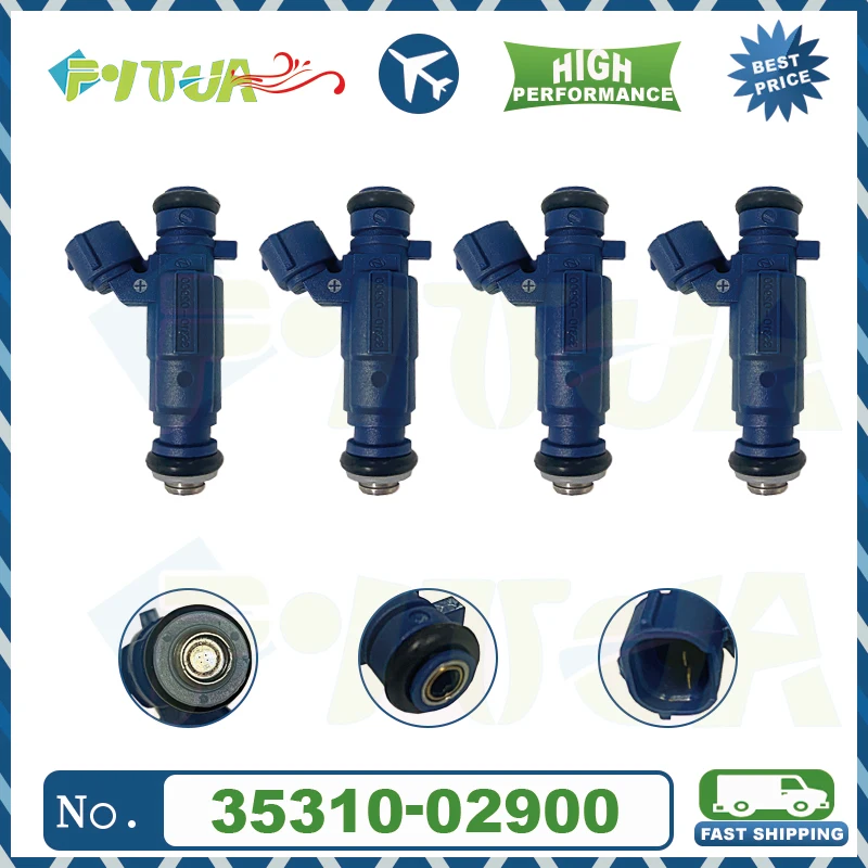 

4pcs Fuel injector Nozzle 35310-02900 35310 02900 3531002900 For Hyundai- Atos- i10 PA Kia- Picanto- BA 1.1 1.4 LX