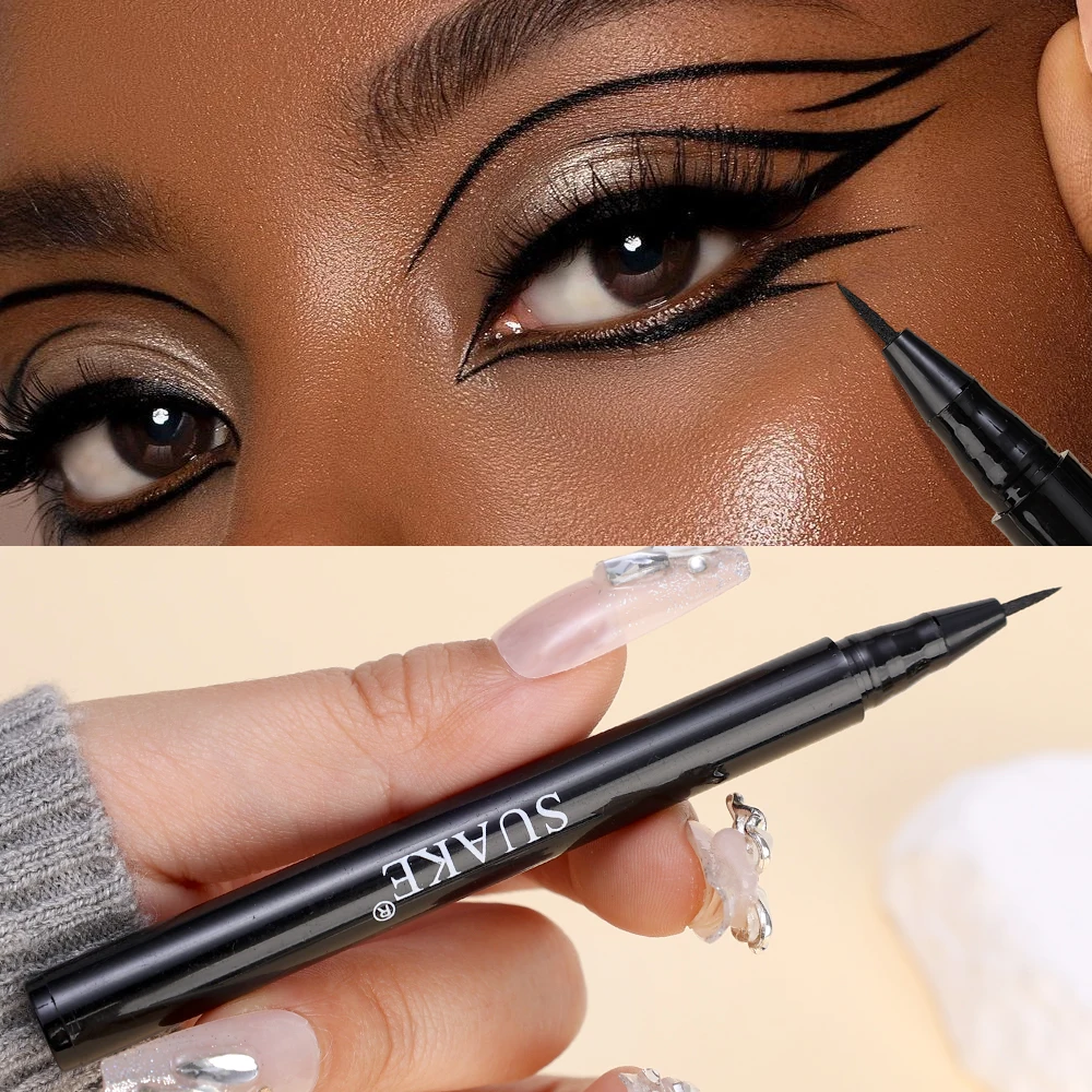 Mattschwarzer flüssiger Eyeliner, wasserfester Eyeliner-Stift, langlebiger Stift für die unteren Wimpern, schnell trocknend, kein Auslaufen, Kosmetik-Werkzeuge