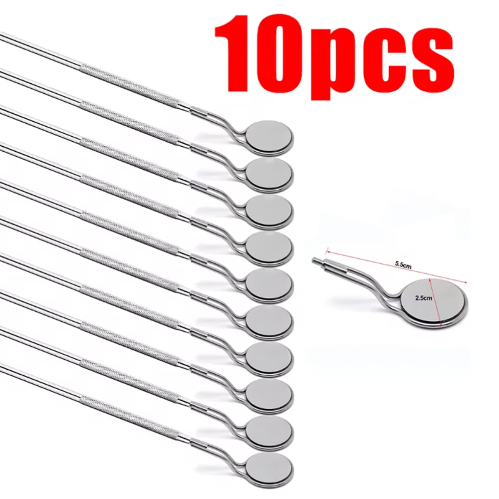 

5 or 10 Set Dental Mouth Mirror Anti Fog Rhodium Coated Double Sided Reusable Oral Exam Mirror for Dentistry Professionals Kit