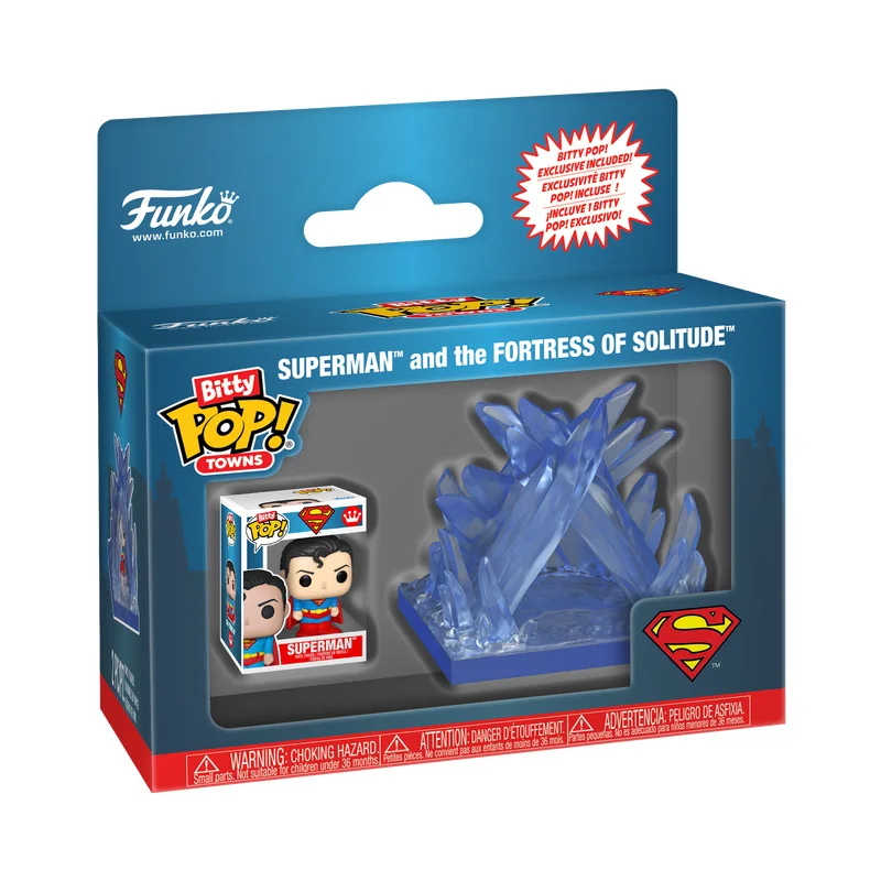DC 코믹스 Funko Pop Comics & Superheroes Towns 슈퍼맨과 고독의 요새 주변 피규어 수집용 장식품