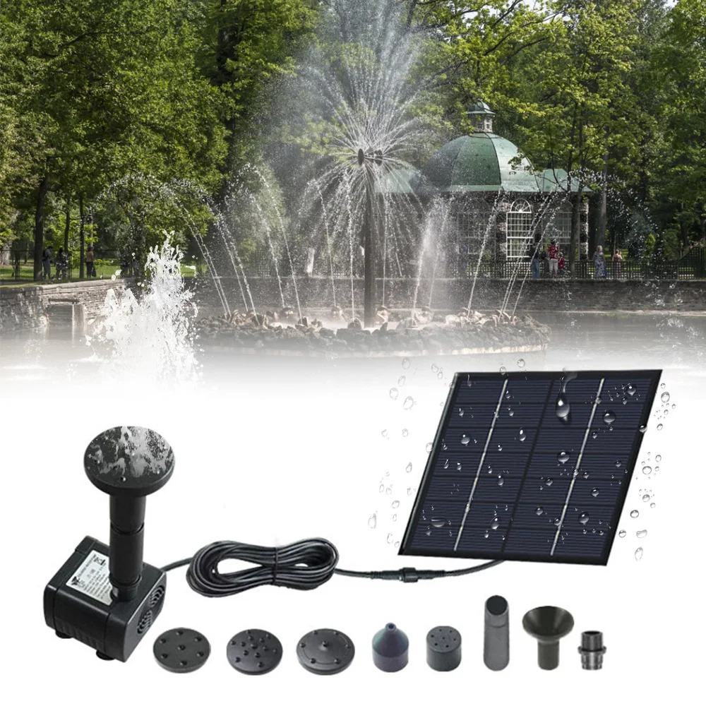 

Aquarium Solar Water Pump 7V Hydroponics Filter Aeration Fish Tank Rockery Water Pumping Submersible Pump Pond Fountain Garden