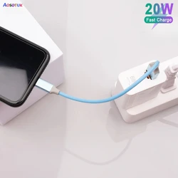 Quick Charge USB Cable For iPhone 14 13 12 11 Pro Max XS X 6s 7 8 Plus short USB Charging Cord Phone USB Data Cable Cord 20cm