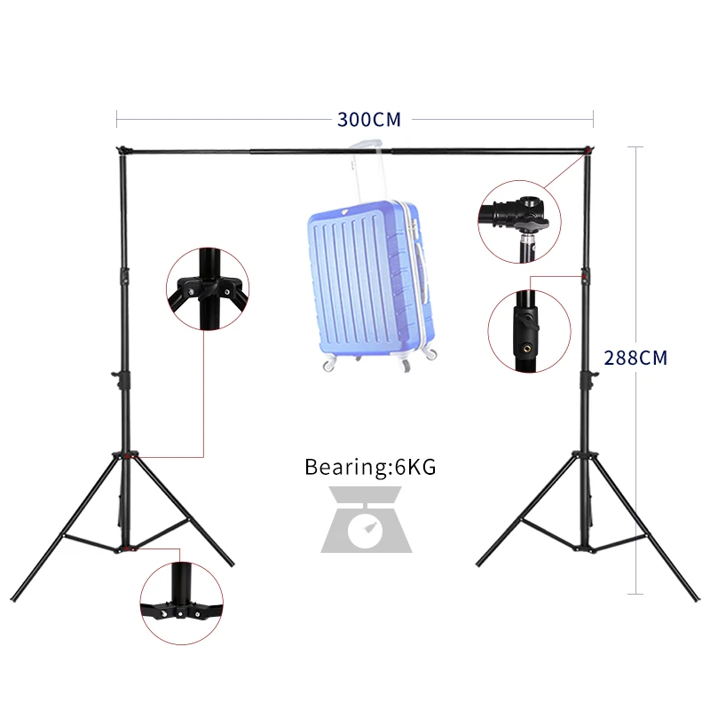 SH фон для фотосъемки, подставка для фотосъемки, холст, система рамки, комплект с чехлом для переноски для муслиновой фото-видеостудии