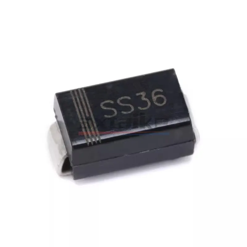 50PCS SS36 3A 60V SR360 SMA SMB SMC DO-214AA/AB/AC SS36-E3/57T S6 SMD Surface Mount Schottky Barrier Rectifier Diode