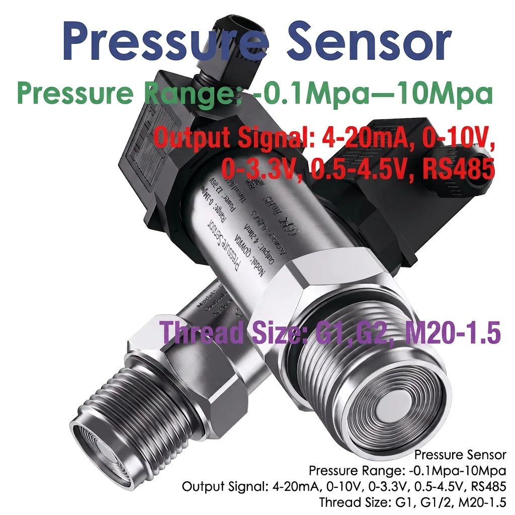 4-20mA Flat Diaphragm Pressure Transmitter 250mbar 500mbar 10Mpa 10bar  Milk Glue Tank Sanitary Food Grade Flush 30kpa Sensor