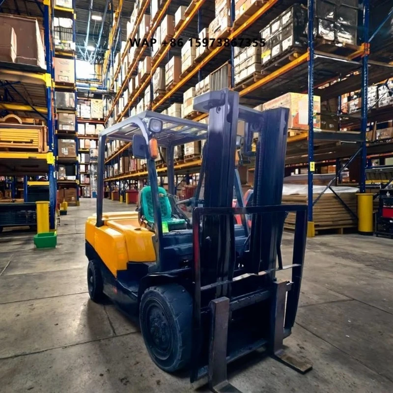 Japanese TCM TCM30 FD30 3 Ton Mini Forklift with 3 Stage Mast Indoor Use Standing Operation Low Price for Sale