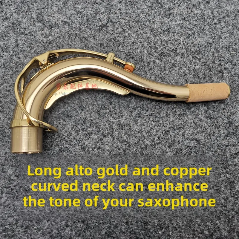 B-drop tenor saxophone gold and copper bend neck, bend pipe, neck tube, flute head neck, universal, can improve sound quality - Image 2