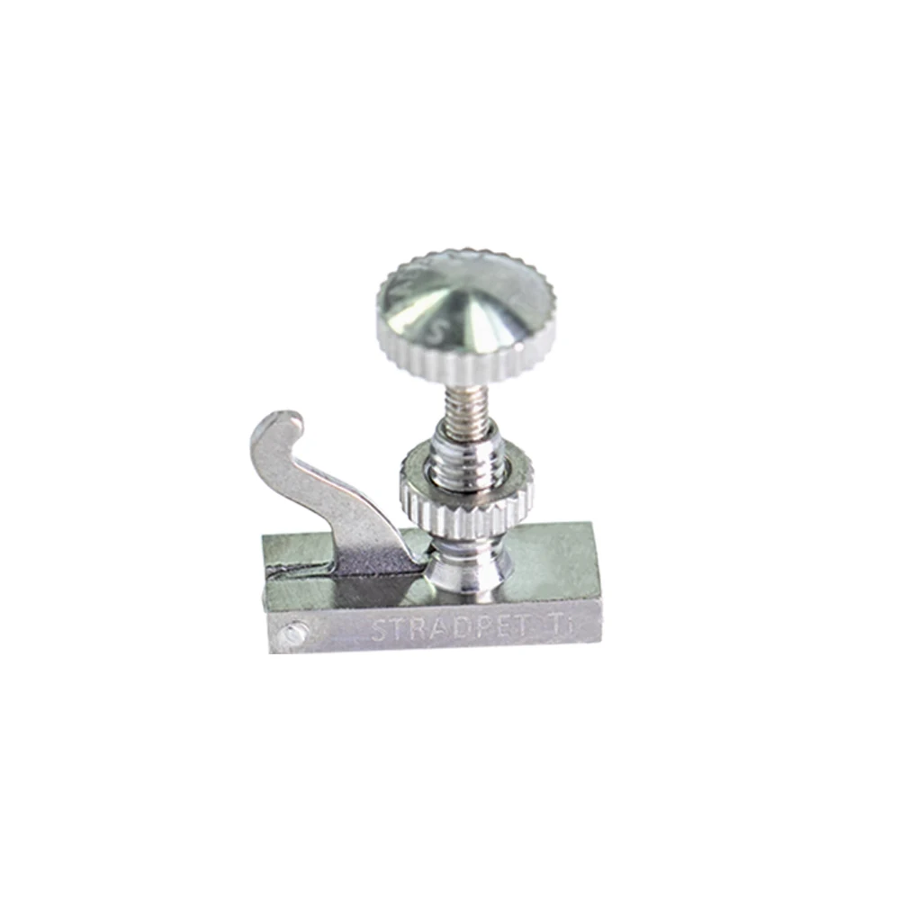 STRADPET Hill Style Titanium FineTuner 3.0 with Wear-Resist Alloy Bolt, Violin Accessories in Titanium Bright, Green Mark