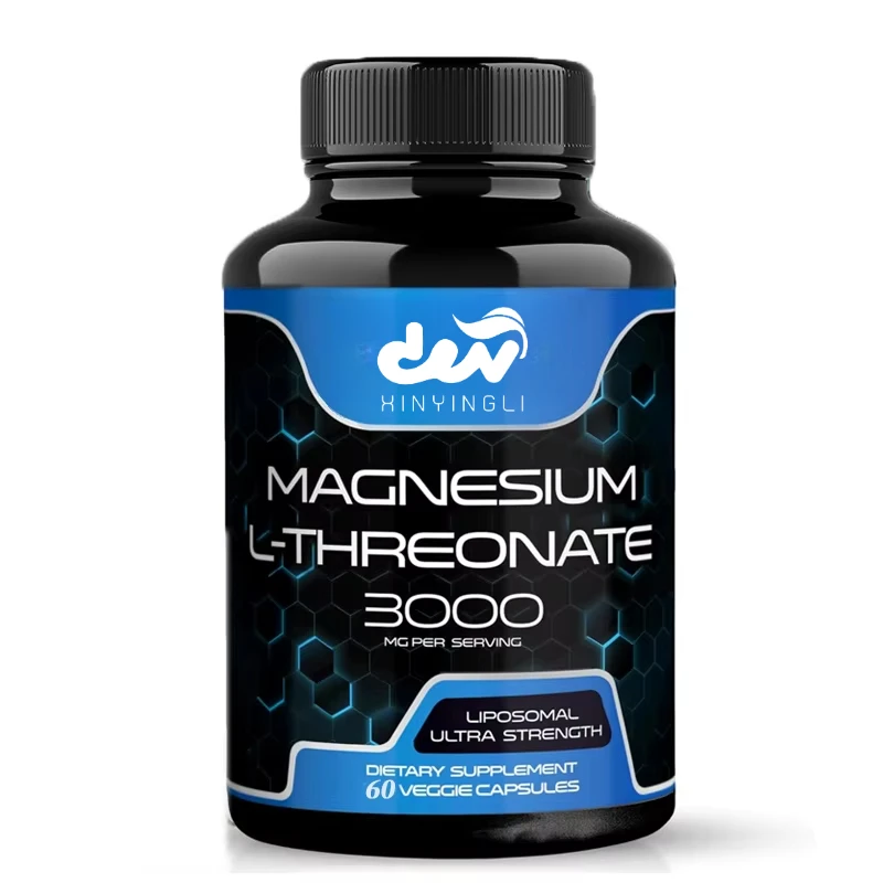 L-Threonate Magnesium Supplemental Capsules with 3000mg high absorption liposomes for brain, sleep support, energy-60 capsules