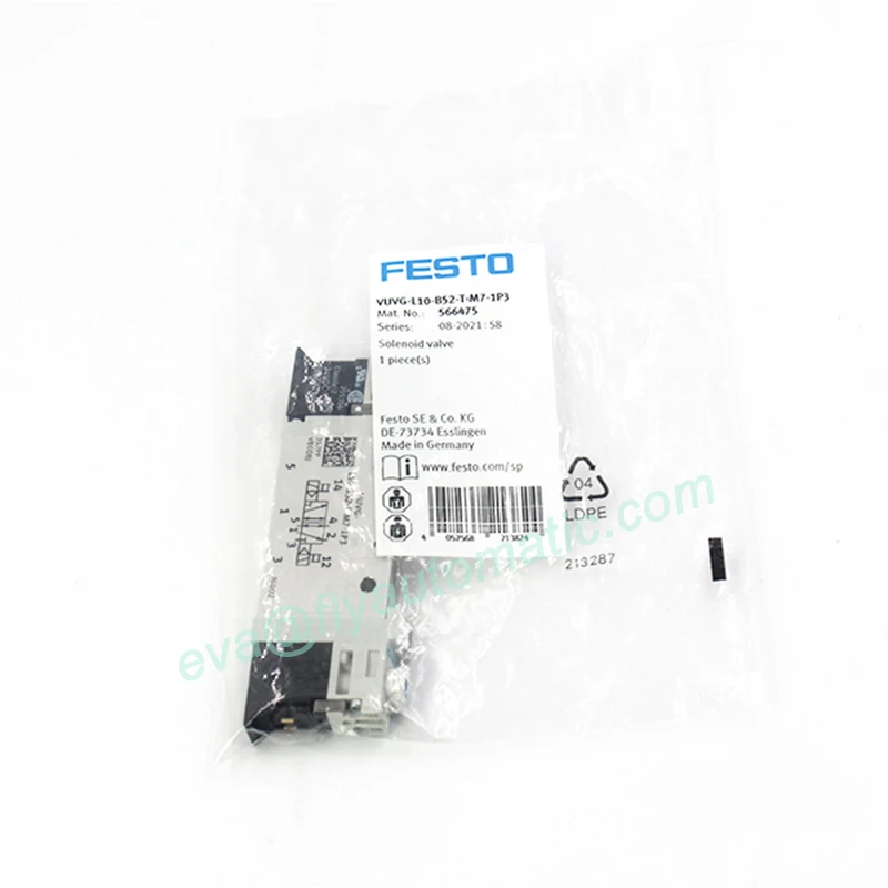 

FESTO 566475 Pneumatic Solenoid Valves VUVG-L10-B52-T-M7-1P3