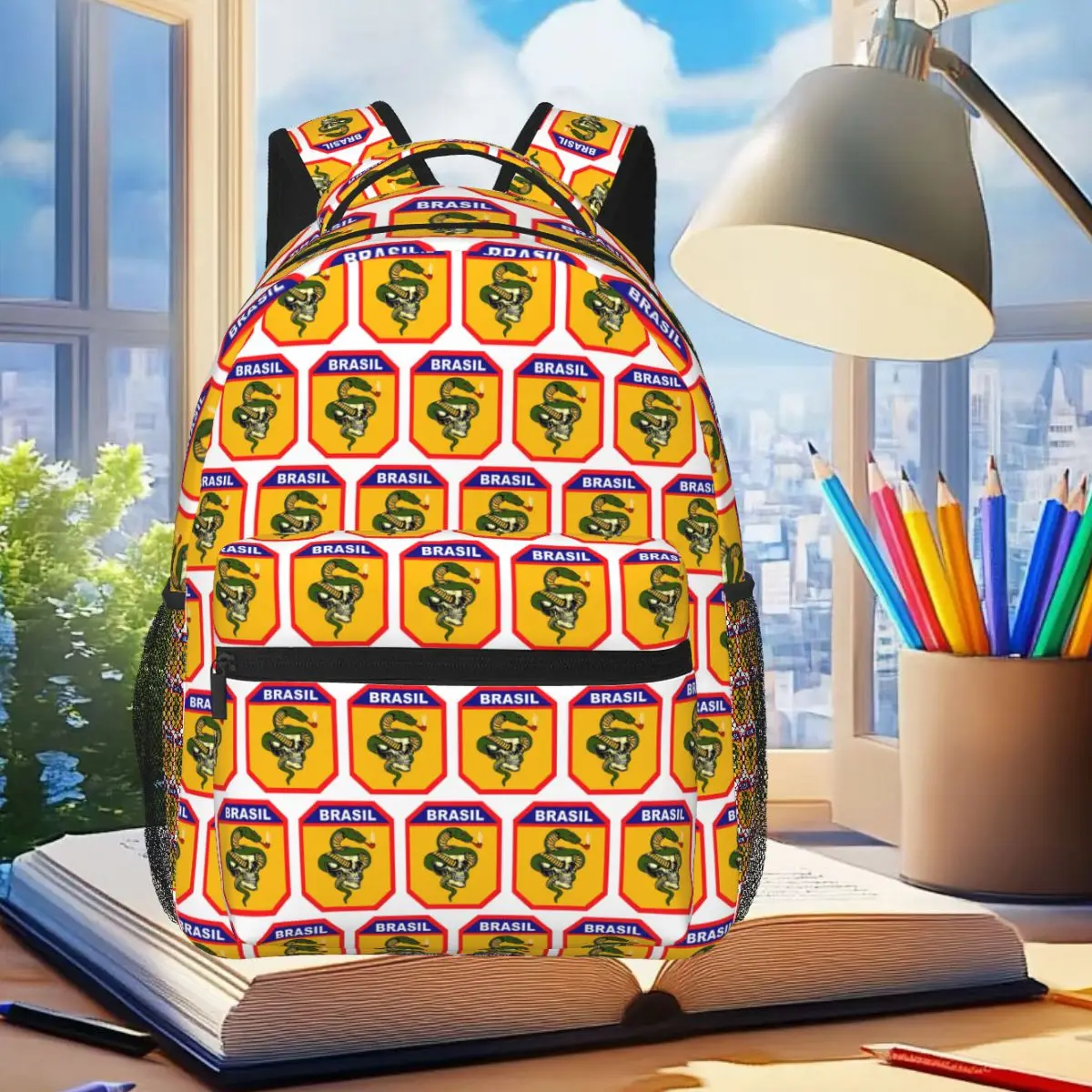 

Курящая змея, бразильская экспедиционная сила, рюкзак для студентов, сумка для книг для мальчиков и девочек, детская школьная сумка, сумки на плечо для ноутбука