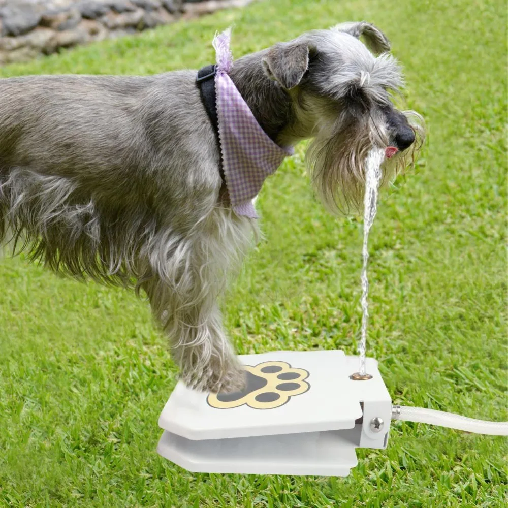 

Pet foot step water feeder dispenser dog outdoor dispenser pressure pedal automatic sprinkler