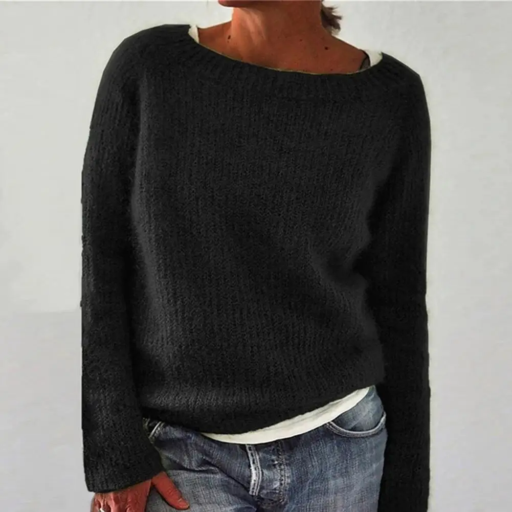 Women Vintage Twist Sweater Round Neck Female Fit Knitted Pullover Loose Harajuku Womens Retro Sweaters Multicolors