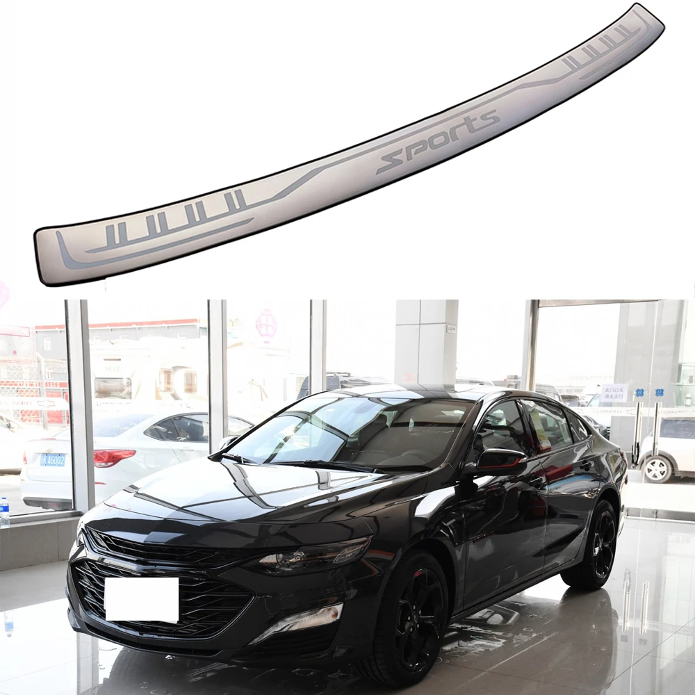 

Car Rear Bumper Door Sill Trunk Trim Styling For Chevy Malibu 2016-2025 Auto Protector Stickers Stainless Steel Accessories