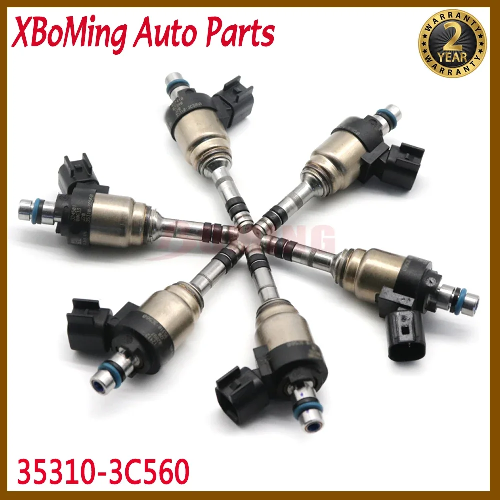 6PCS Fuel Injector 35310-3C560 Fit For Hyundai Azera Genesis Santa Fe Kia Cadenza K900 Sedona Sorento 3.3L 3.8L 11-18 6pcs