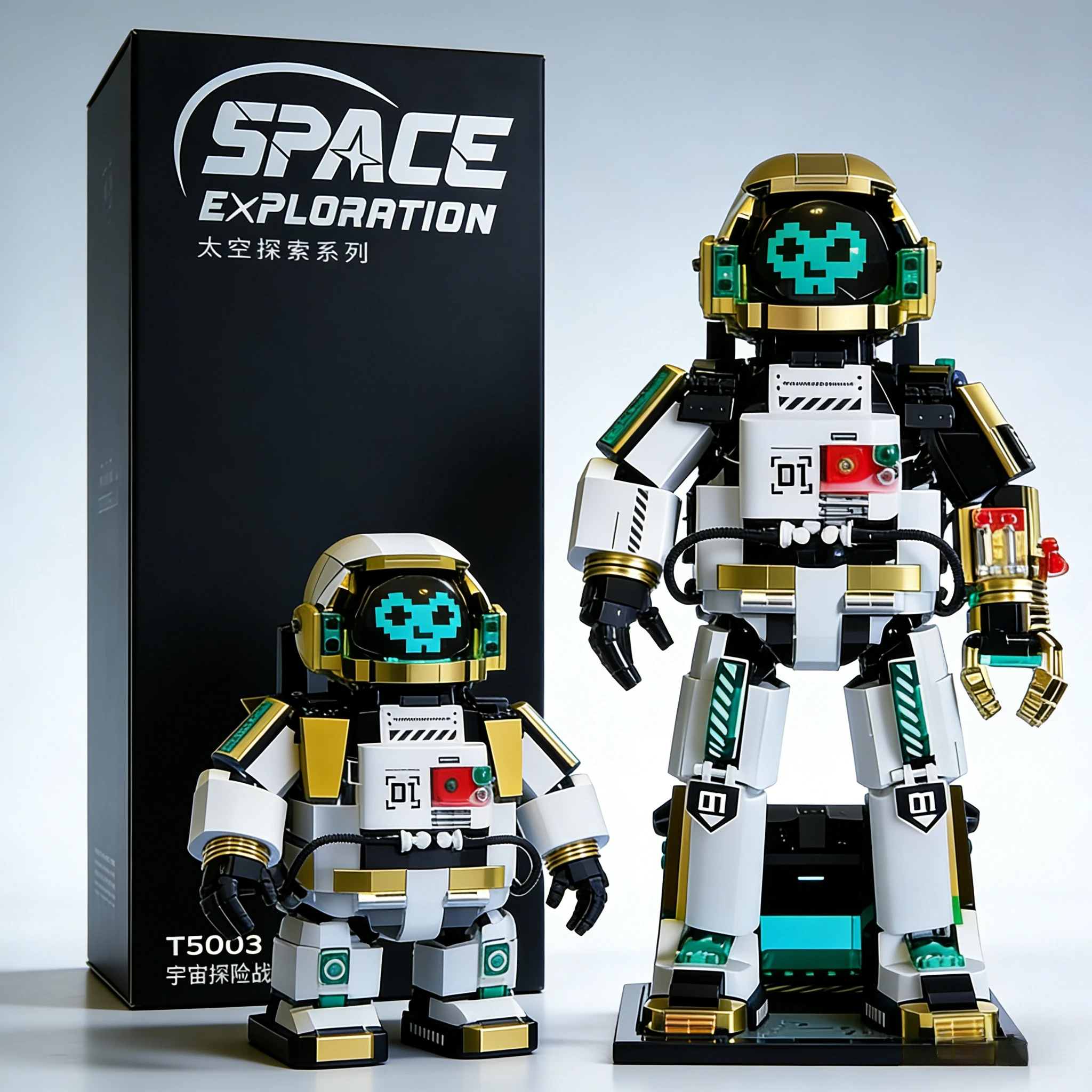 

888 PCS Spaceman Astronaut Model Micro Building Blocks Mechanical Exploring Adventure Assemble Figures Bricks Educational Toys