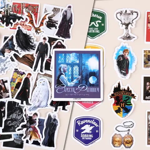200Pcs Harry Potter Officially Licensed Scrapbooking Vinyl Stickers Decorative Stickers Pack Anime Character Waterproof Stickers