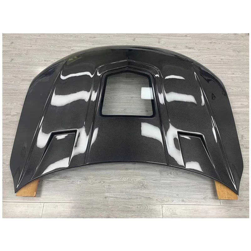 BETTER High Quality Carbon fiber engine hood transparent glass bonnet for Audi A6 S6 RS6 A7 S7 RS7 2012-18