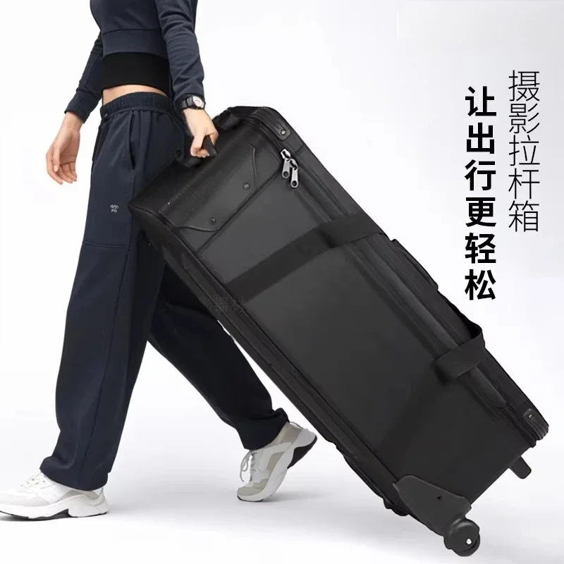 Photography case Flash trolley luggage Outdoor background light stand bag trolley shooting luggage, photographic equipment