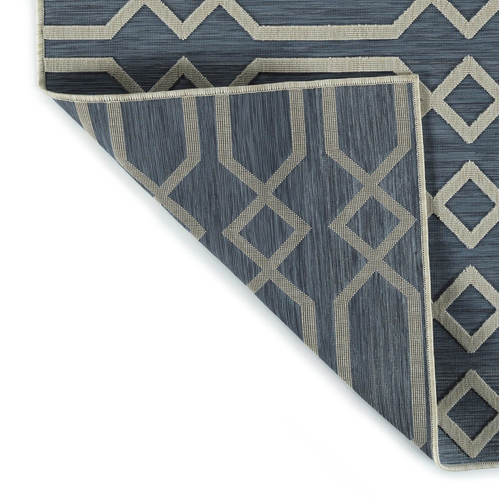 Contemporary, Transitional, Geometric, Textured, High-Low Cut & Loop 2' x 6' Runner