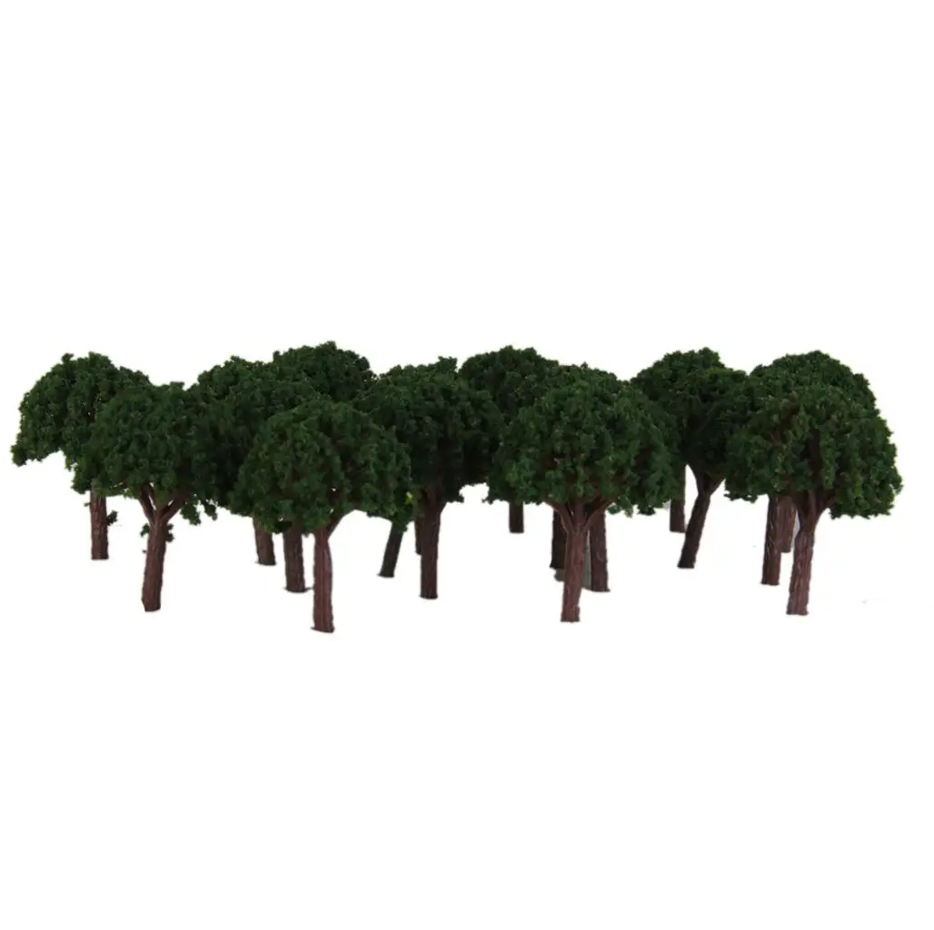 Plastic Model Train Trees Realistic Greenery for Track N Model Train Scenery Landscape Building Kits