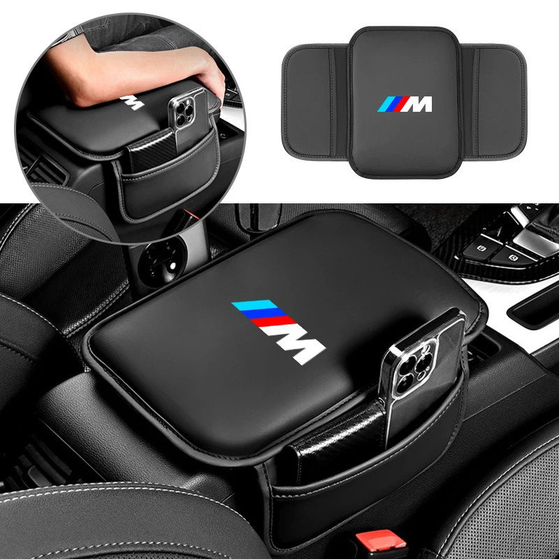 Car Armrest Box Mat Cushion Storage Bag For BMW M F15 F16 F07 F30 G30 G20 G15 G16 G14 G07 G06 G05 F40 F10 F48 F39 G01 G02 G26