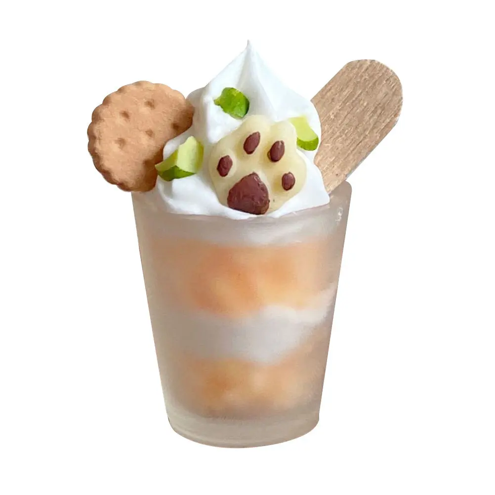 

Компактный миниатюрный орнамент в виде стаканчика мороженого, тонкая работа, из смолы, для декора миниатюрного дома, миниатюрный декор для демонстрации еды, маленький