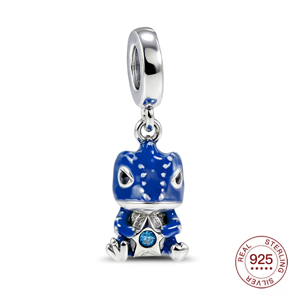 

New 925 Sterling Silver Charms Chameleon Pendant Decorations Fit Original Bracelet Charm Diy Jewelry Gifts For Woman