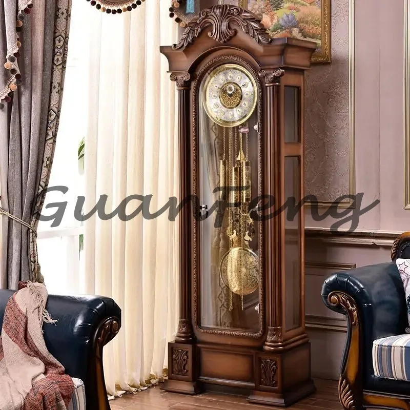 European Classical Pendulum Clock, Retro American and Chinese Vertical Clock, Silent Vertical Clock