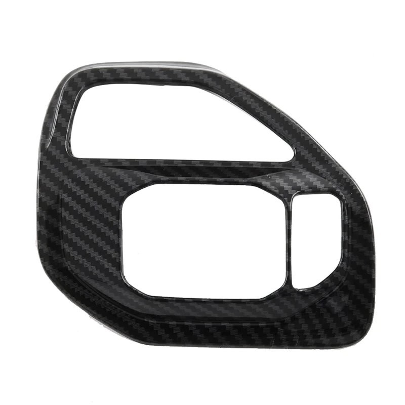 1 PCS Car Central Drive Mode Swtich Button Frame Trim Cover Carbon Fiber Pattern Plastic For Dodge RAM 1500 2500 3500 2019-2023