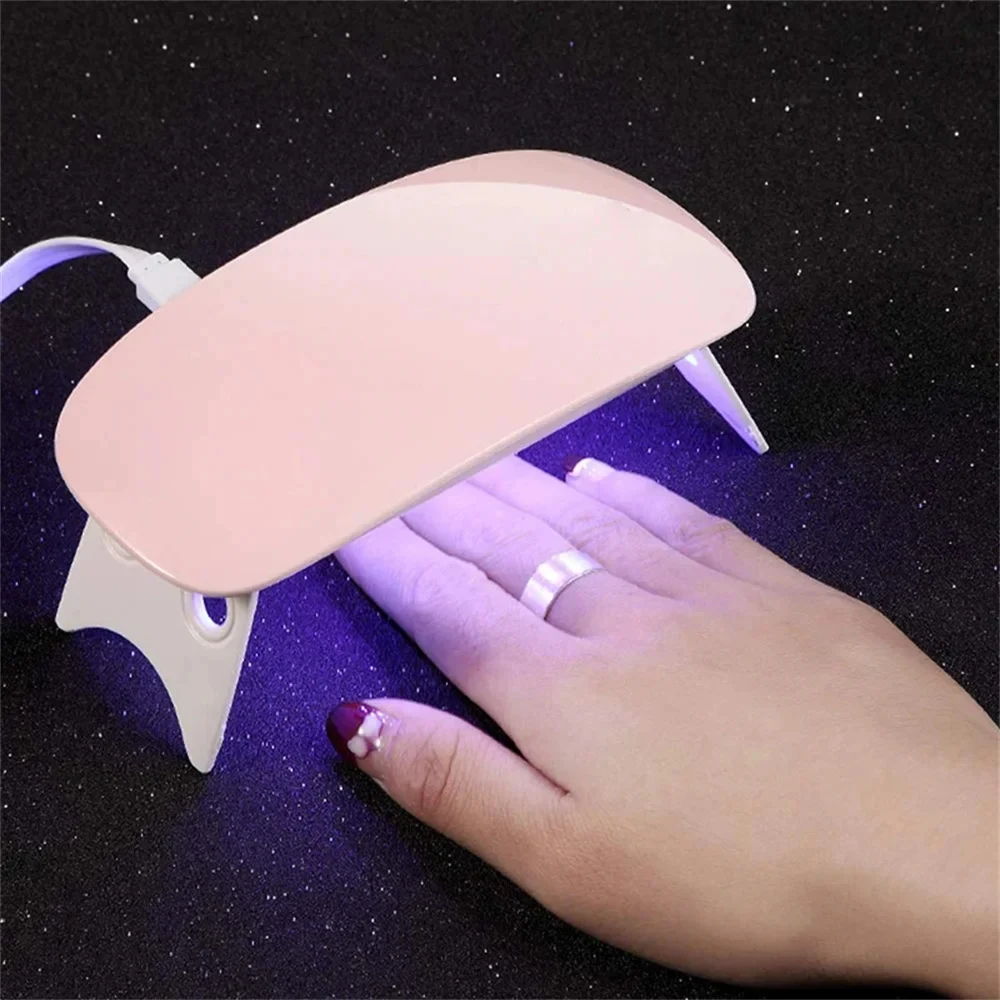 Nail Lamp 6W Mini Nail Dryer White Pink UV Led Lamp Portable Usb Interface Very Convenient for Home Use UV Led Nail Dryer Lamp