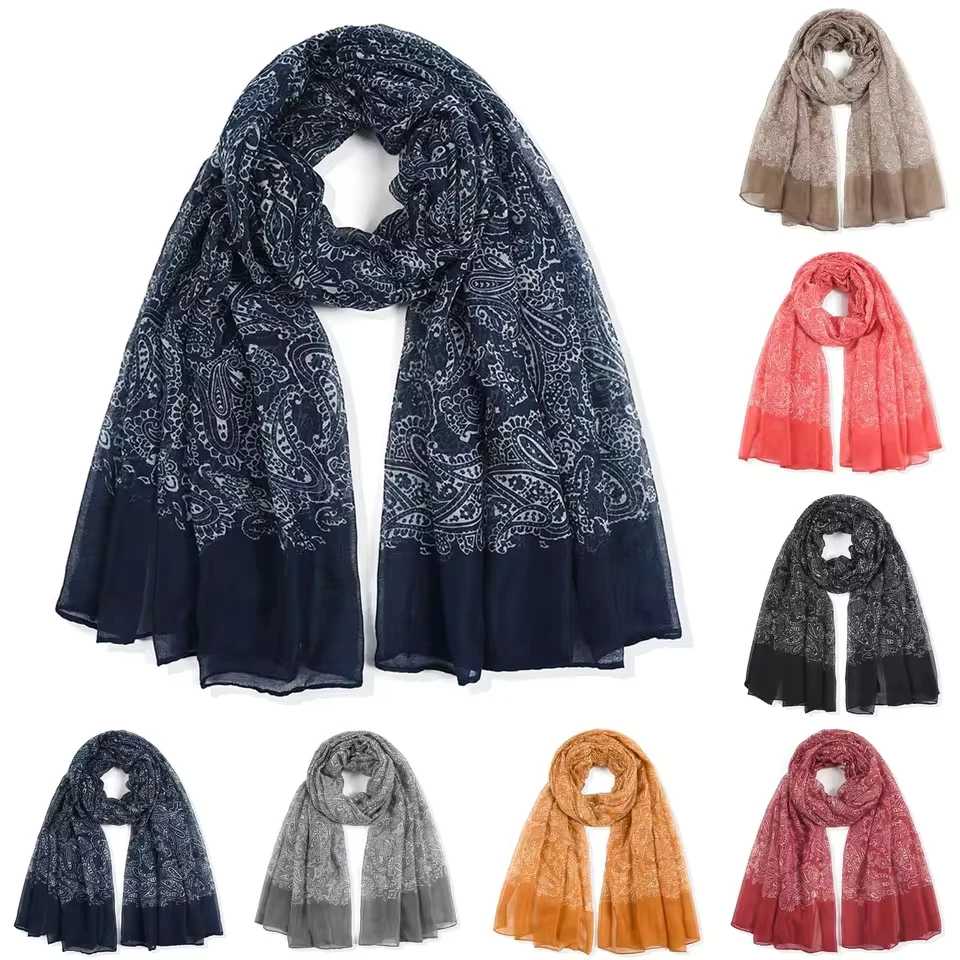 Scarf Scarf Women Paris Cashew Cape In Fashion Large Printing Basks Lovers Winter Solid Warm Knit Cowl Neck Scarf Shawl Ring