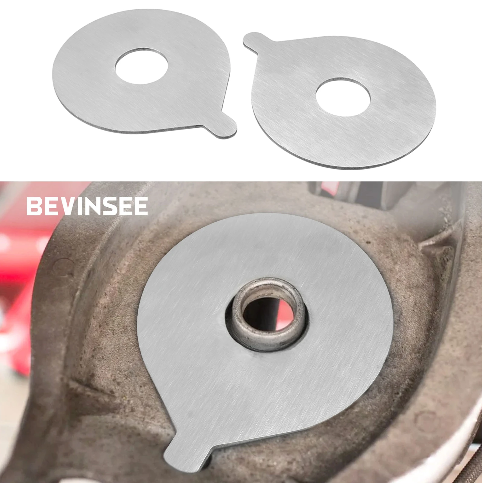 BEVINSEE Rear Trailing Arm Reinforcement Plates for Coilover Spring, for BMW E46/E46 M3/Z4 E85, Car Accessories
