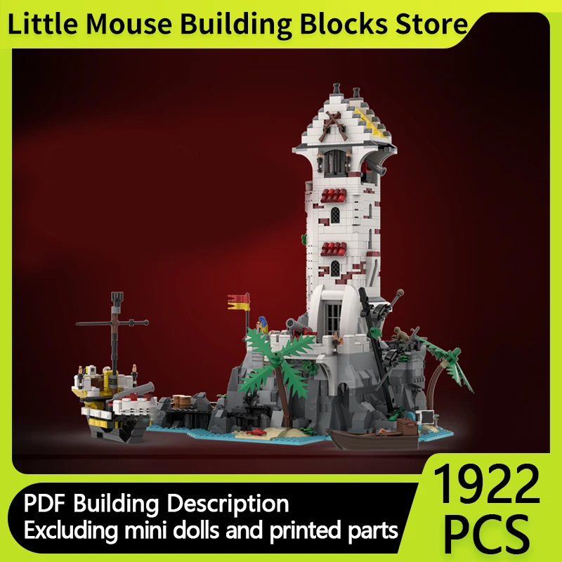 

Medieval Castle Model MOC Building Bricks Crimson Cove Tower Modular Technology Gifts Holiday Assemble Children Toys Suit