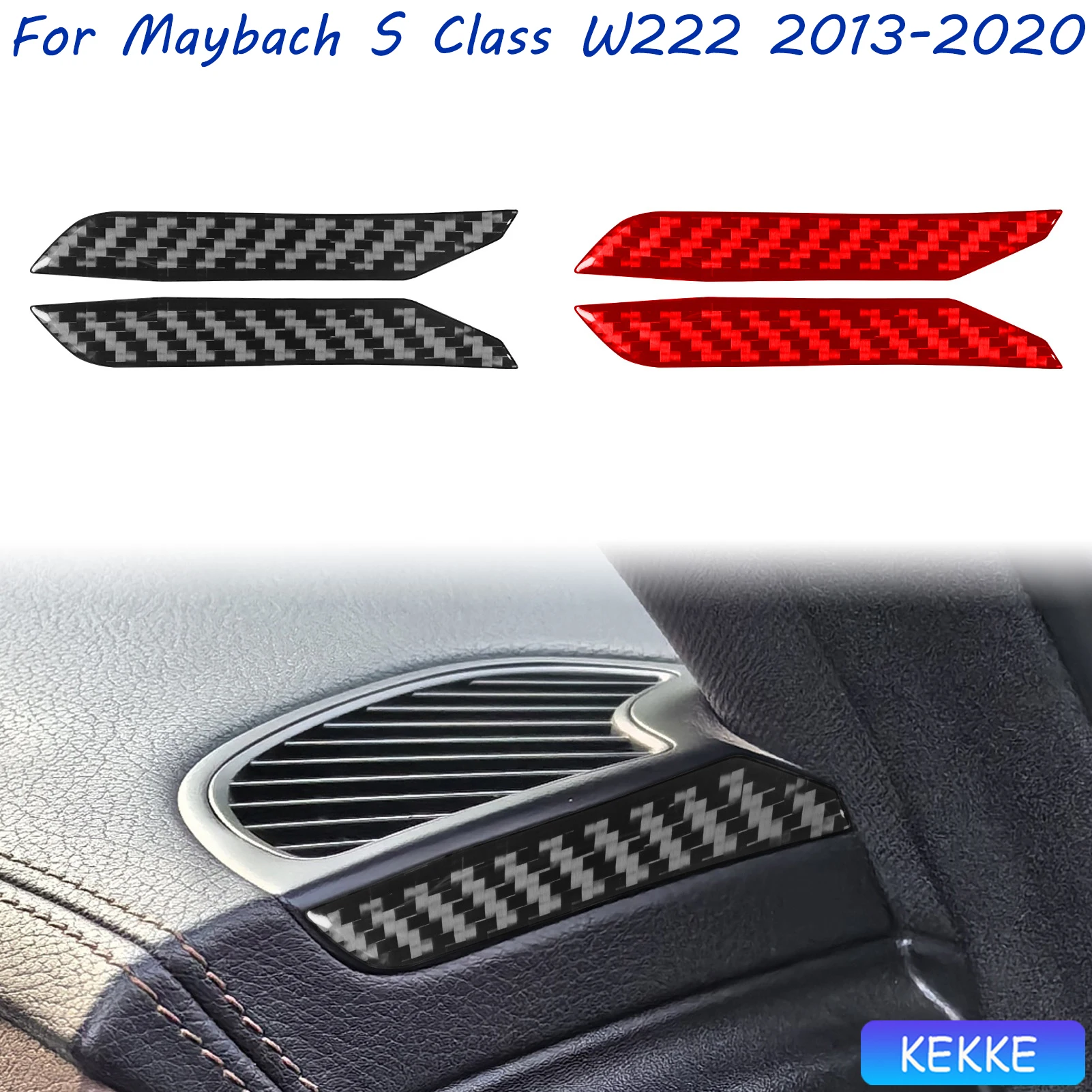 

For Mercedes Benz Maybach S Class W222 2013-2020 Both Sides Of The Central Control Carbon Fiber Decorative Car Accessory Sticker