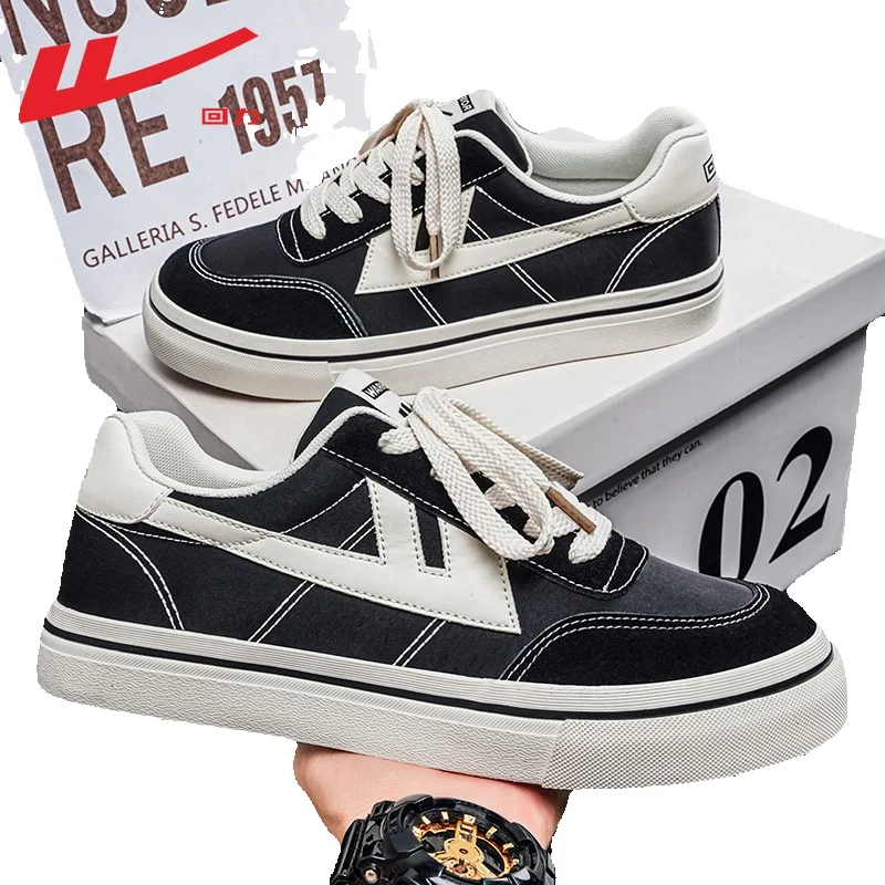 Pull-back Men's Canvas Shoes, New Popular Spring Model, Men's Versatile Casual Sports Sneakers_vogvips.com