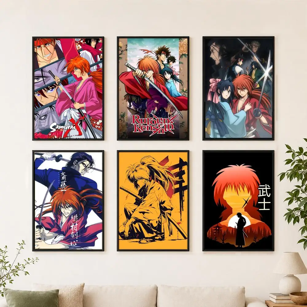 Anime R-Rurouni K-Kenshin Poster Poster, Wall Decor Art Print, Abstract Wall Decor Art Print for Living Room