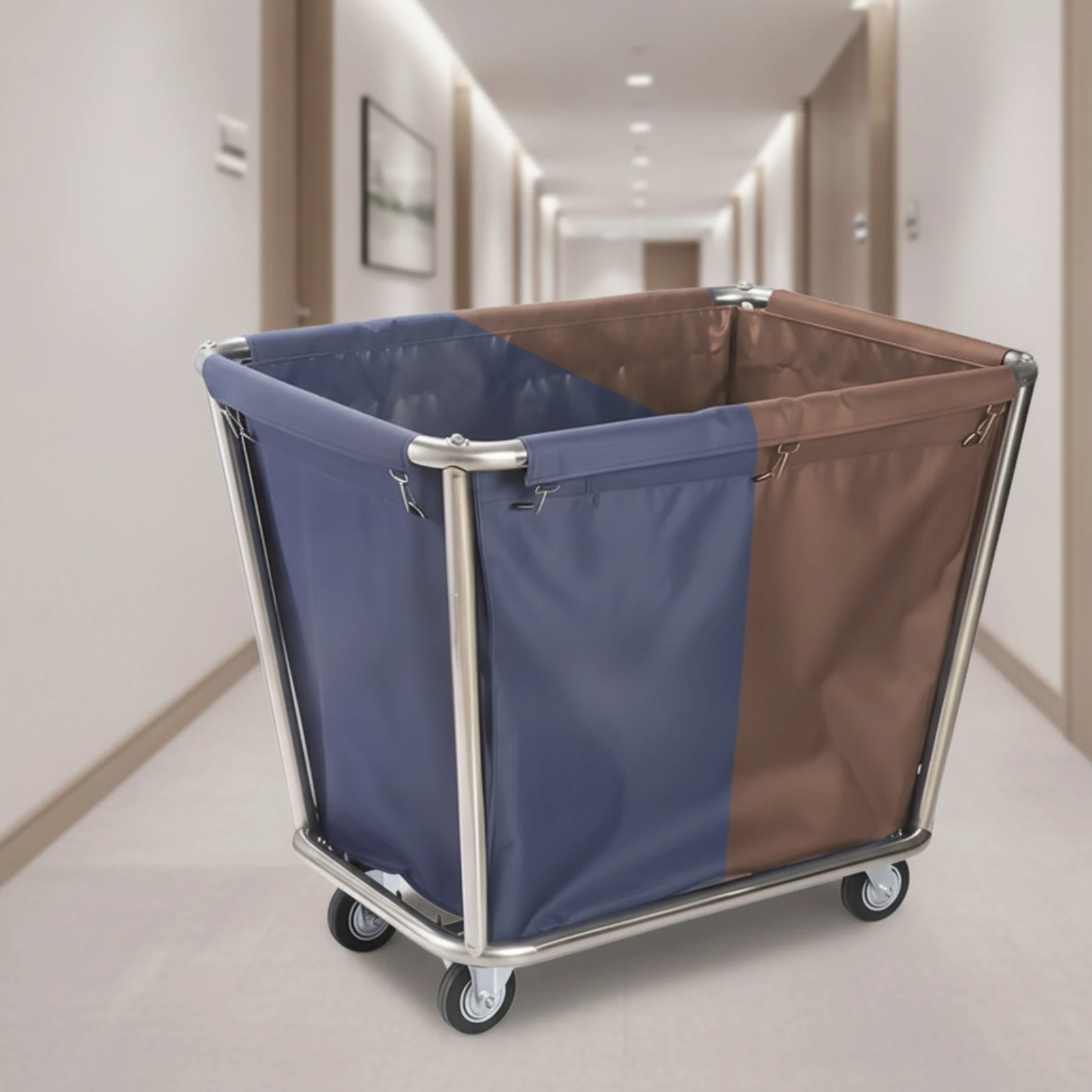 divided-laundry-cart-stainless-steel-laundry-cart-with-wheels-waterproof-sturdy-for-cleaning-personnel-hotels