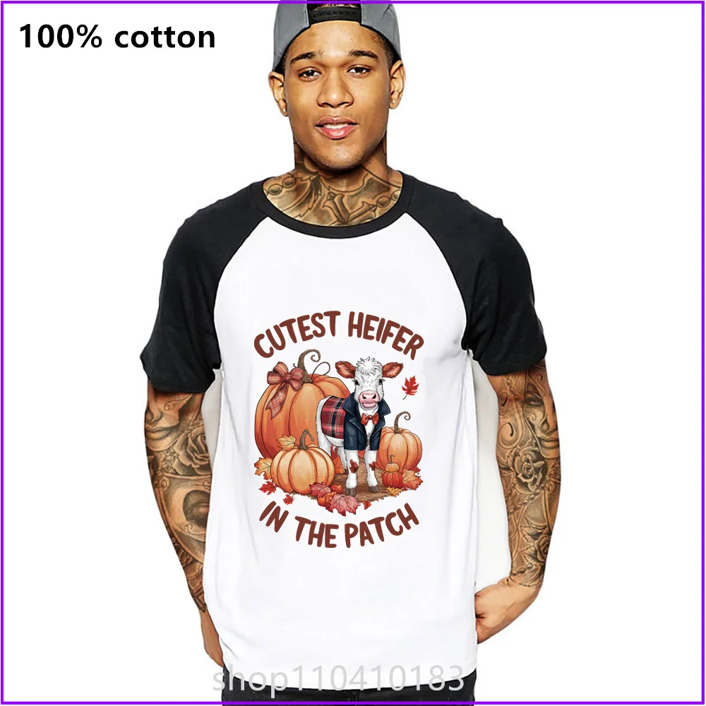 Cutest Heiger In The Patch Halloween Pumpkins Jack-O-Lantern T Shirts For Men'S Women Tshirt T-Shirt Streetwear Gym Plain Wholes