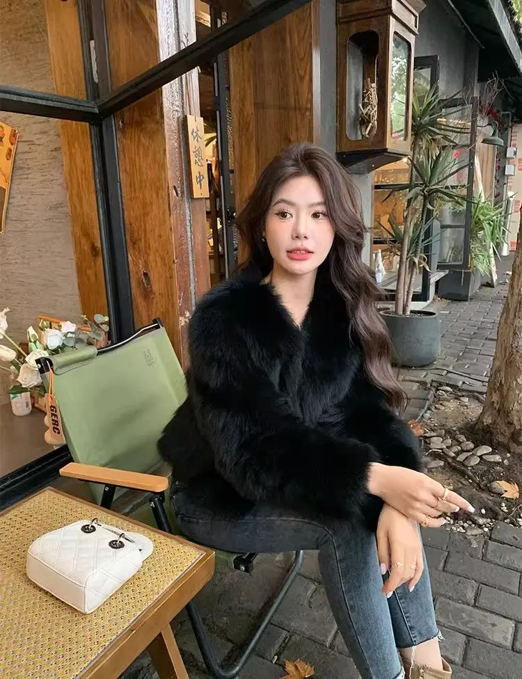 인조 모피 화이트 코트 여성용 겨울 보온 플러피 퍼스 판초 레이스 고품질 심플 스플라이스드 편안한 패딩 스트리트 유니섹스 트렌드