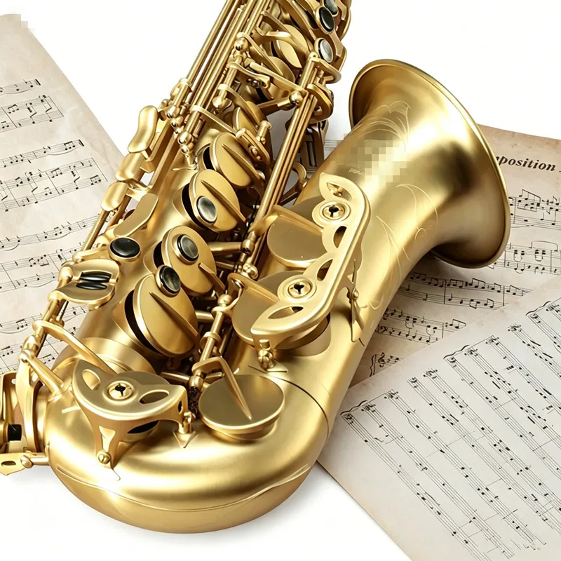 Hot Selling French SAS-R54 Alto Saxophone, Eb Key Brushed Antique Finish Woodwind Instrument with Full Accessories
