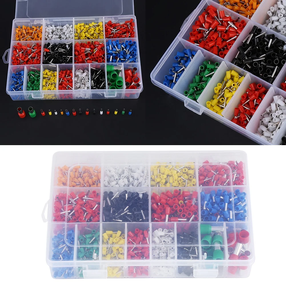 

2120pcs Wire Copper Crimp Connector Insulated End Terminal 22AWG-5AWG Terminal Connector