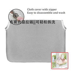 Breathable Mesh Fabric Or Lint Cloth with zipper For Cat Hammock Window Hanging Bed 52x30cm 45x30cm No frame