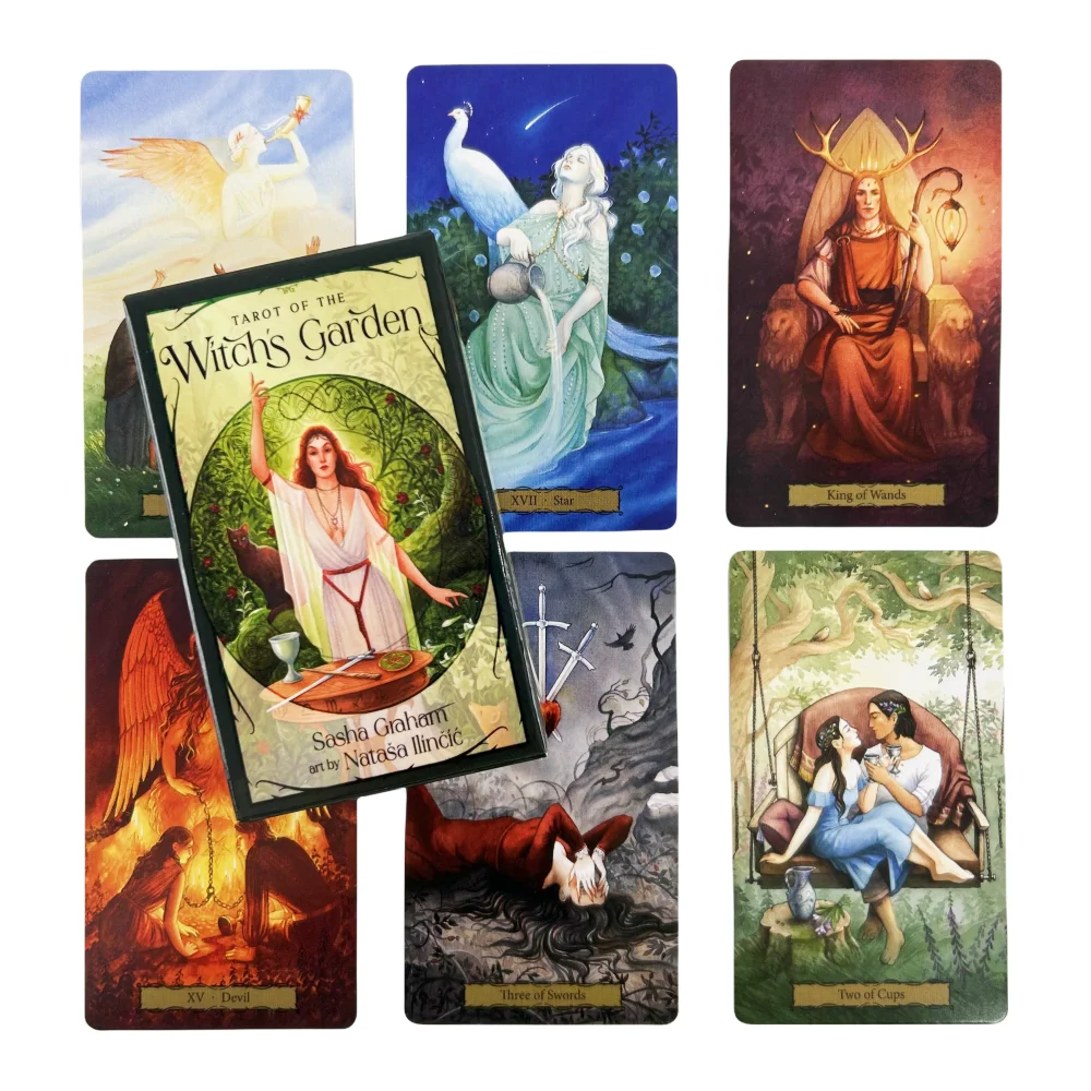 Tarot ogrodu czarownicy gra karciana wróżbiarski wersje angielskie edycja plansza do gry stołowej na imprezę
