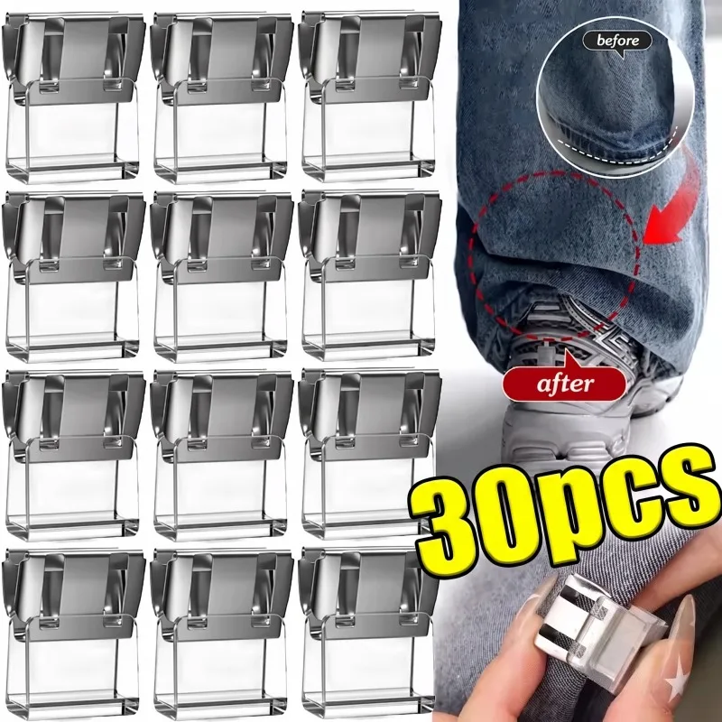 1/30 pièces Clips de ourlet de pantalon, Accessoires DIY, Clips antidérapants pour l'ourlet des pantalons pour femmes, Clips invisibles DIY pour l'abréviation des jambes de pantalon pour hommes