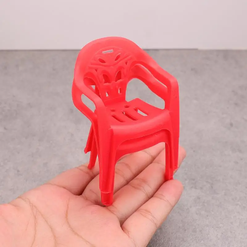 

4Pcs 1/6 Scale Dollhouse Mini Backrest Armchair Plastic Furniture Model Doll House Accessories